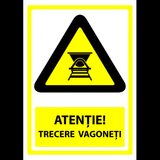 Indicator de securitate atentie trecere vagoneti